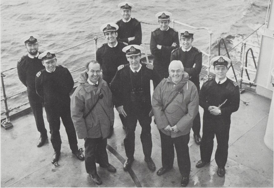 Ships officers and Yarrow staf on contractors sea trialsjpg